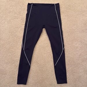 Fabletics Black leggings with white piping